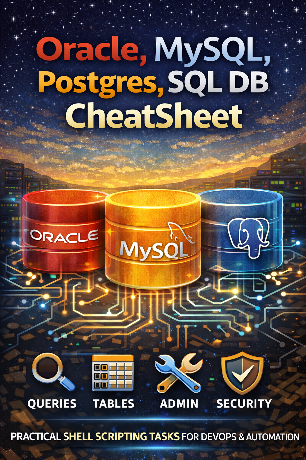 Cover image for Oracle, Mysql, Postgres, Sql DB CheatSheet