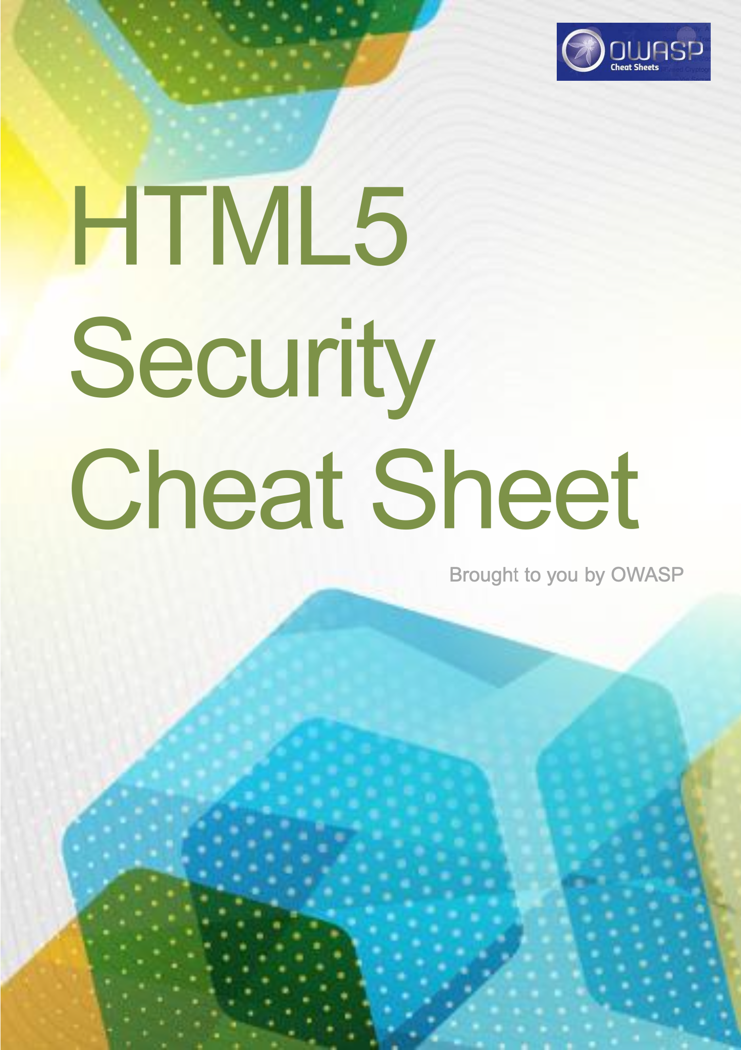 Cover image for HTML5 Security Cheat Sheet