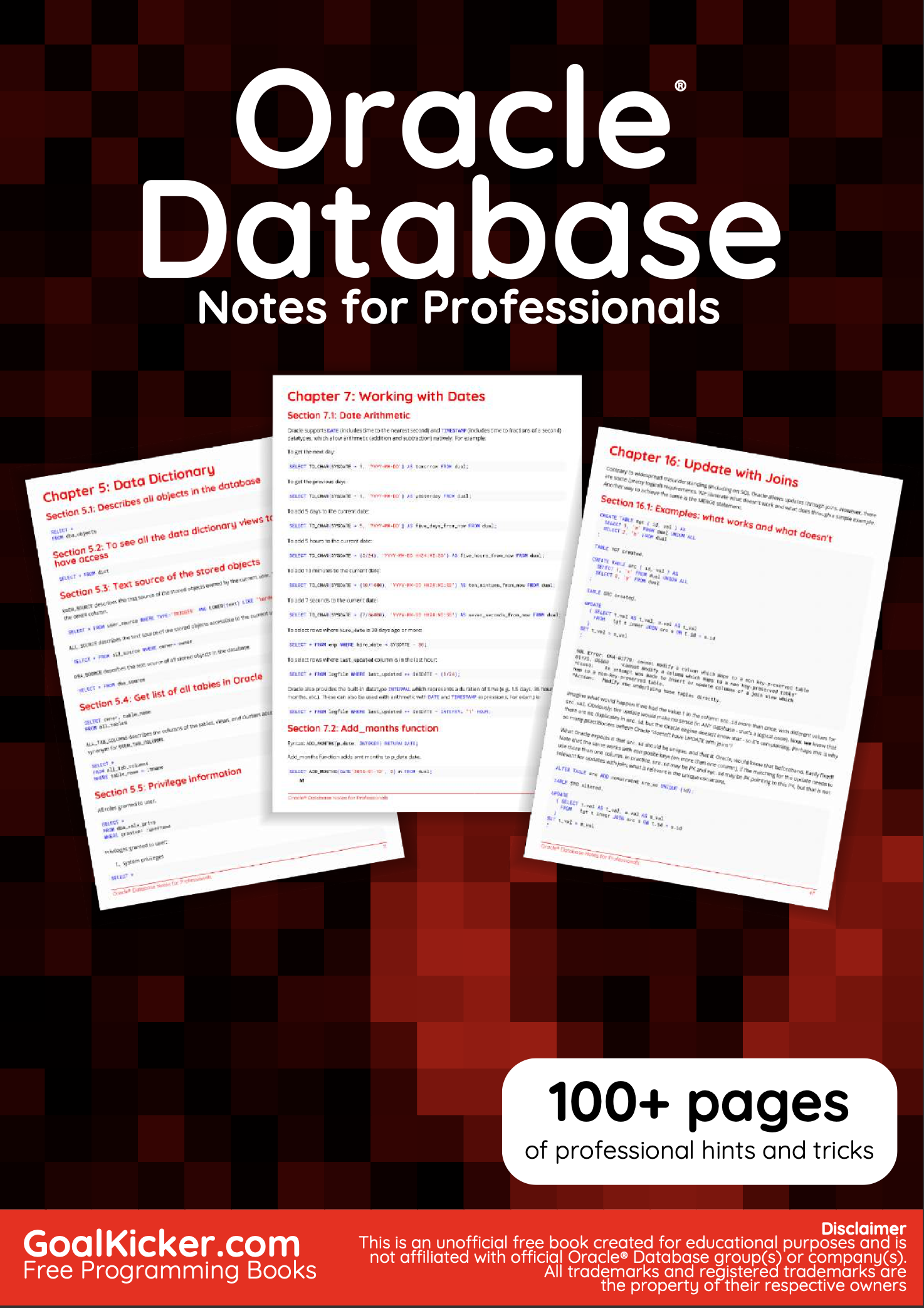 Cover image for Oracle DB For Professionals